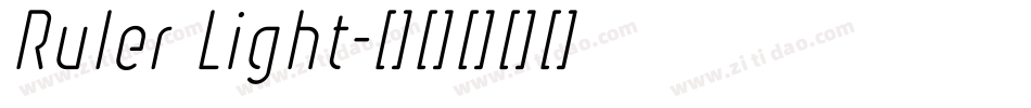 Ruler Light字体转换